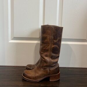 Brown Leather Vintage Tall Boots
